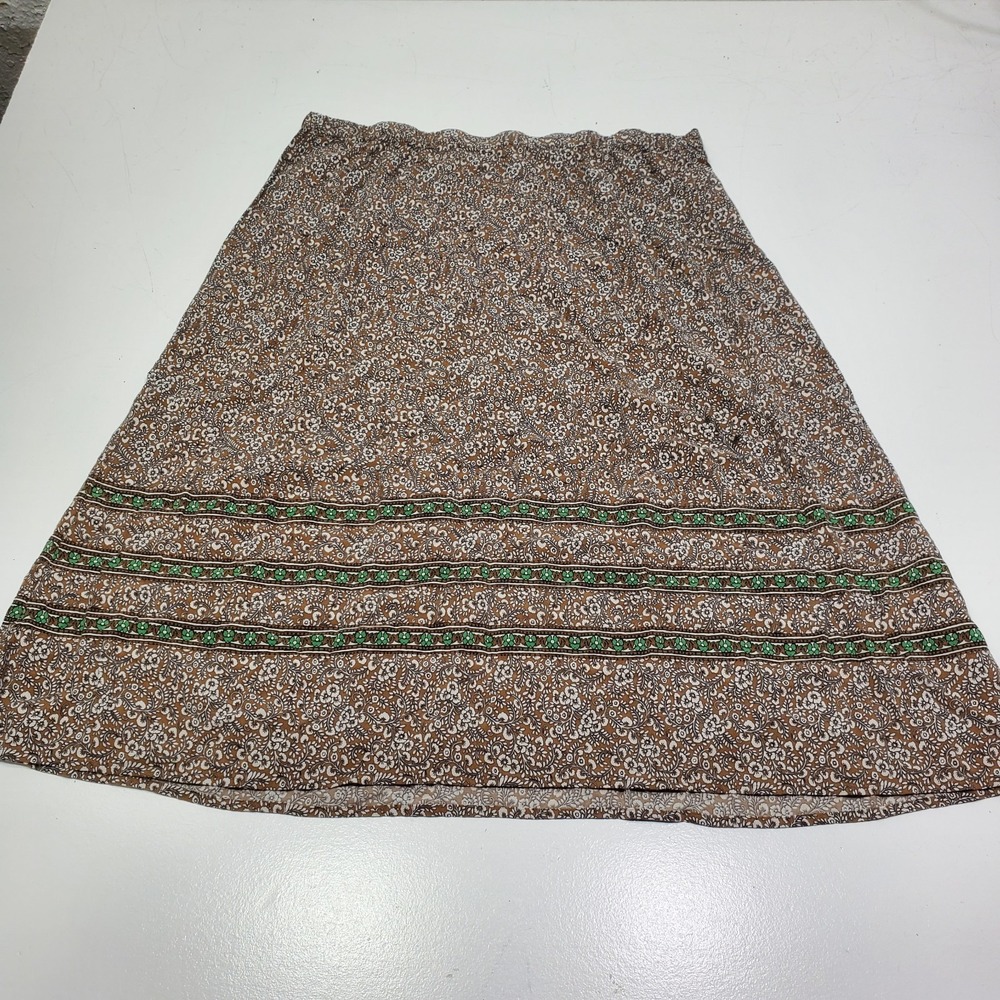 J.Jill Women‎ Elastic Waist Skirt Sz Large Pullover A-line Pullover Lightweight